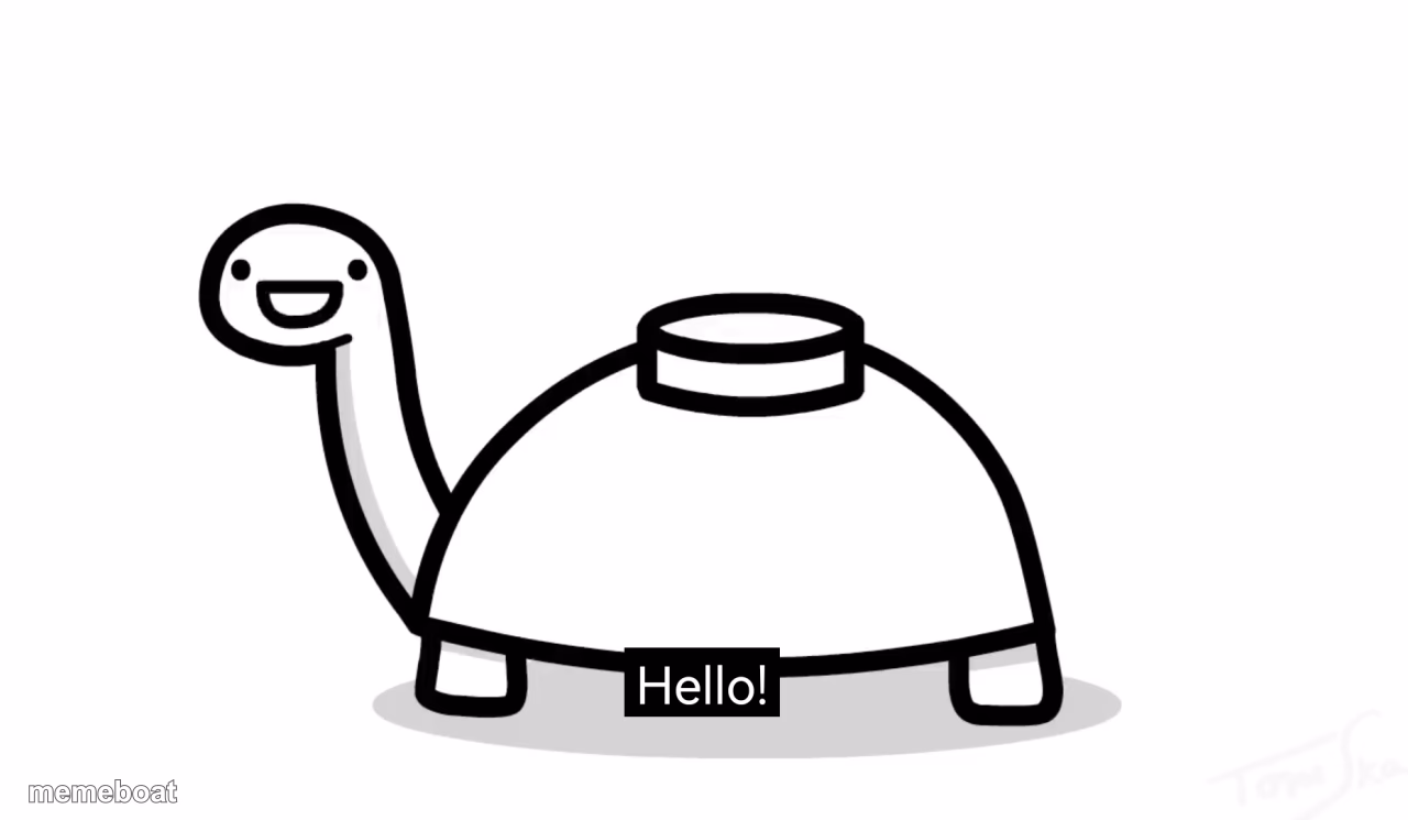 Mine Turtle Hello - meme generator image preview