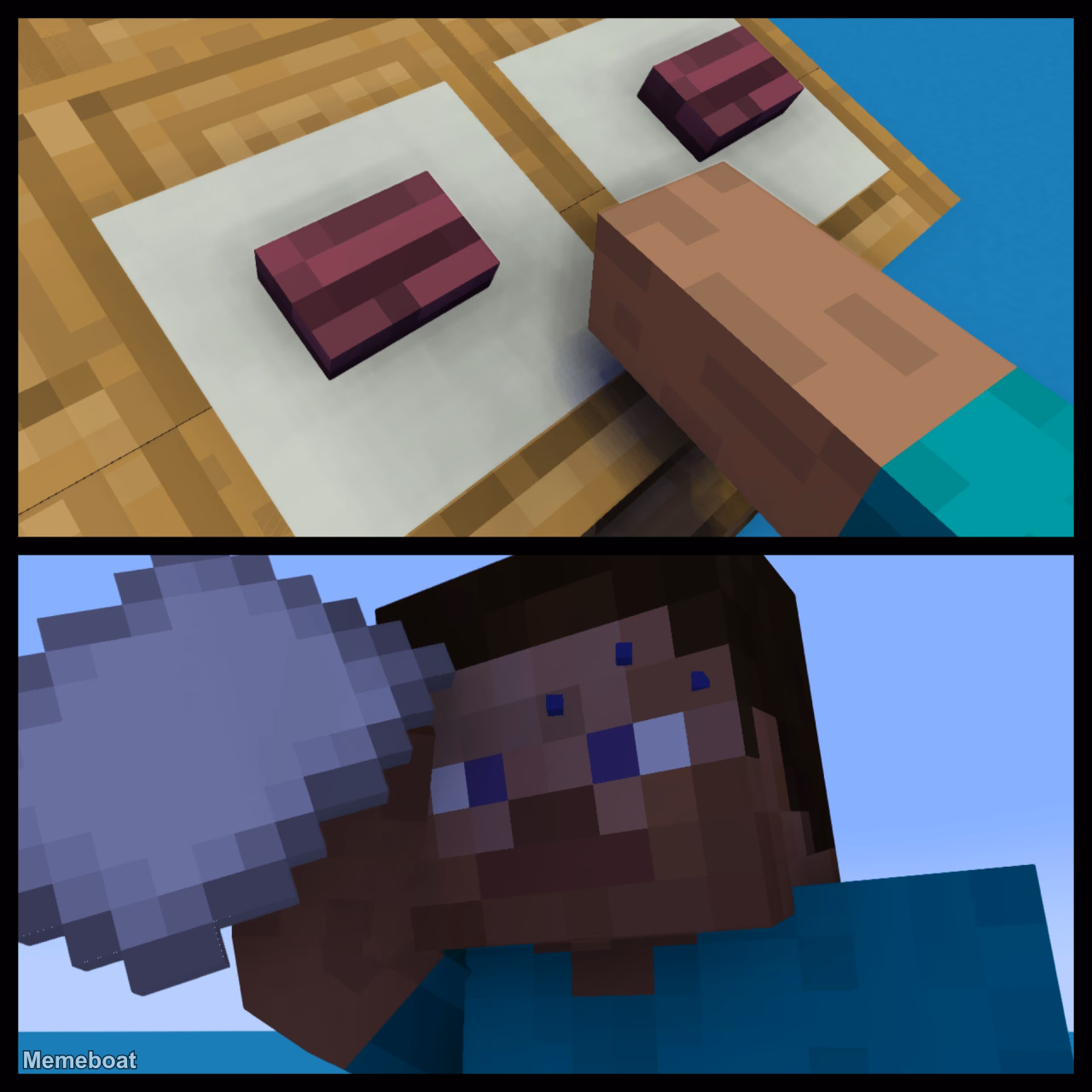 Minecraft Choice Button - meme generator image preview