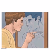 Mirror Talk Guy Reflection