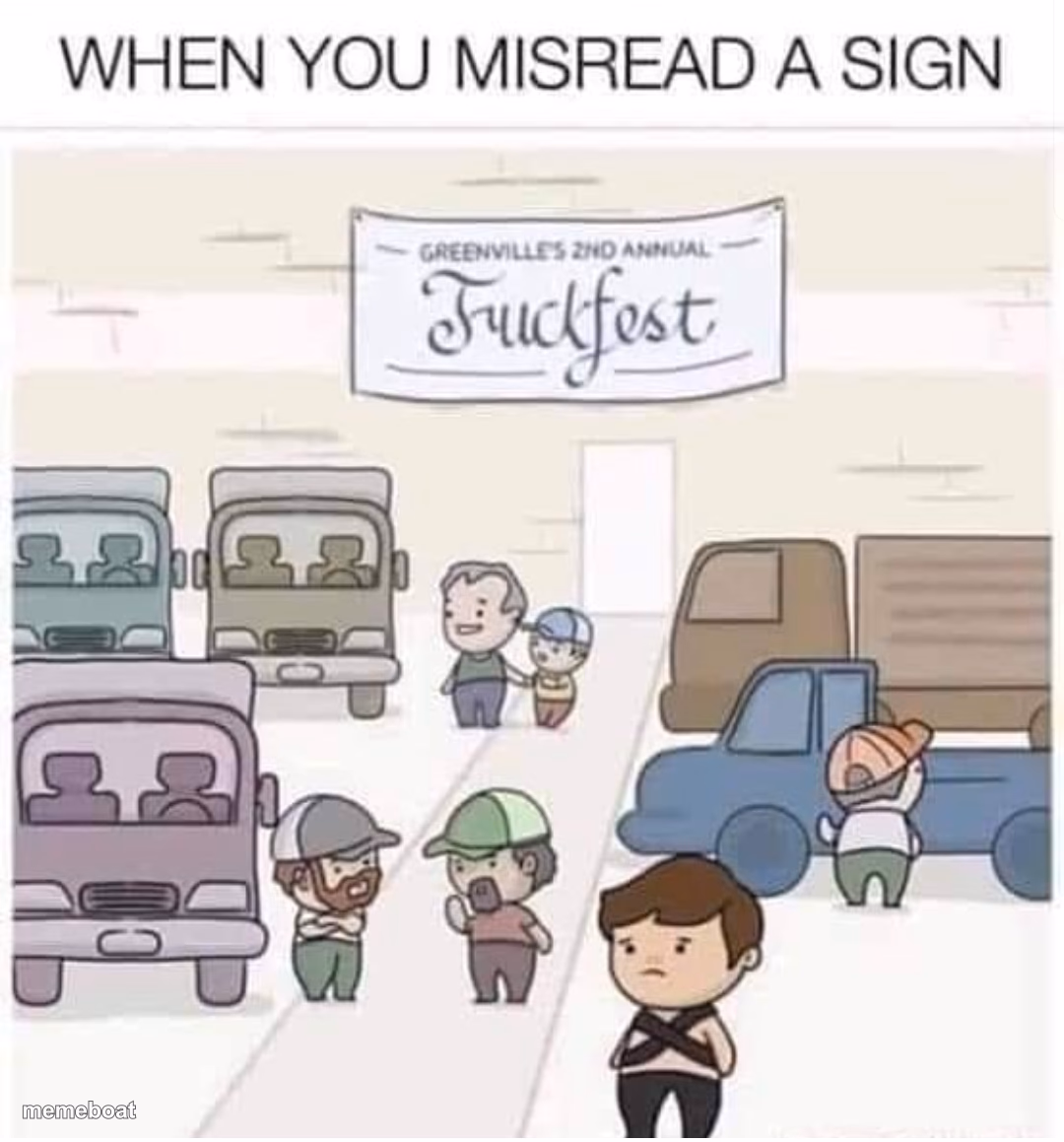 Misread Sign - meme generator image preview