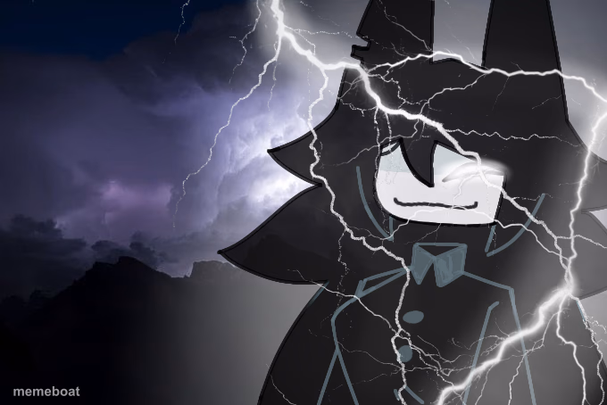 Miss circle with lightning strikes - meme generator image preview