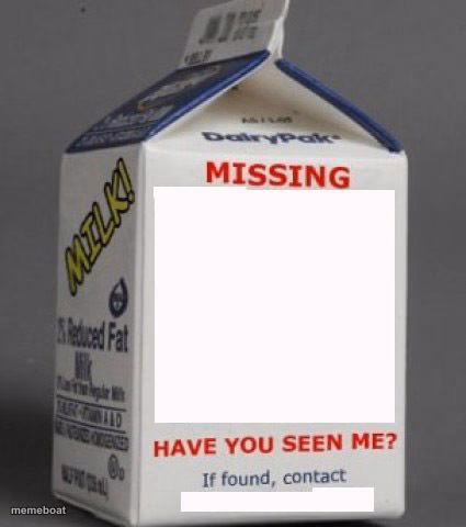 Missing Milk Carton - meme generator image preview