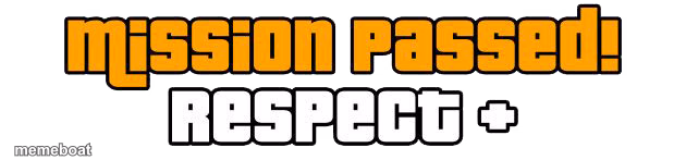 Mission passed respect (transparent) - meme generator image preview