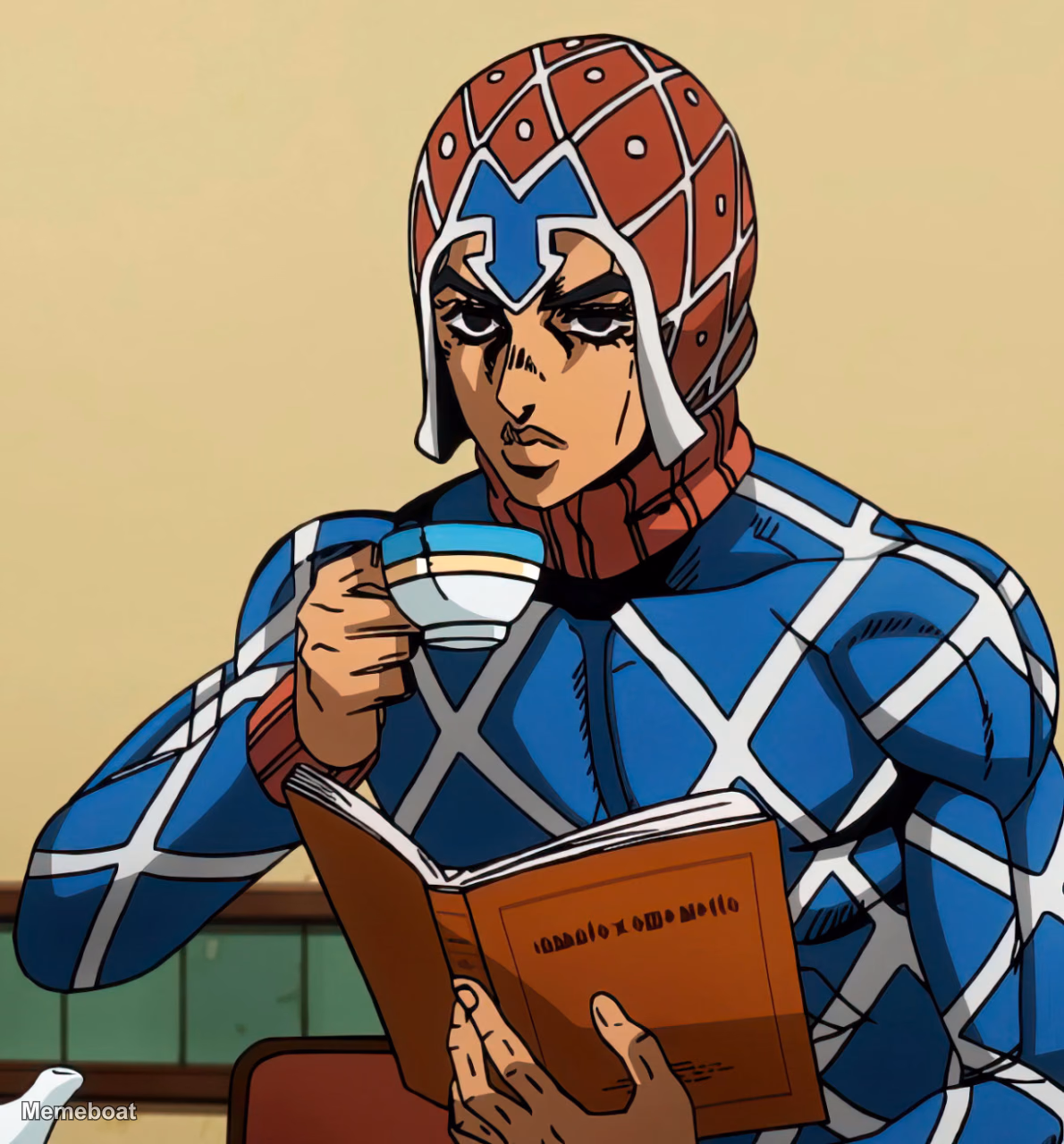 Mista Reading and Drinking - meme generator image preview