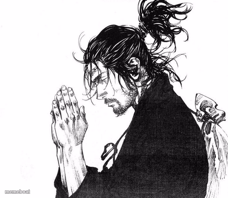 Miyamoto Musashi (Vagabond) Praying - meme generator image preview