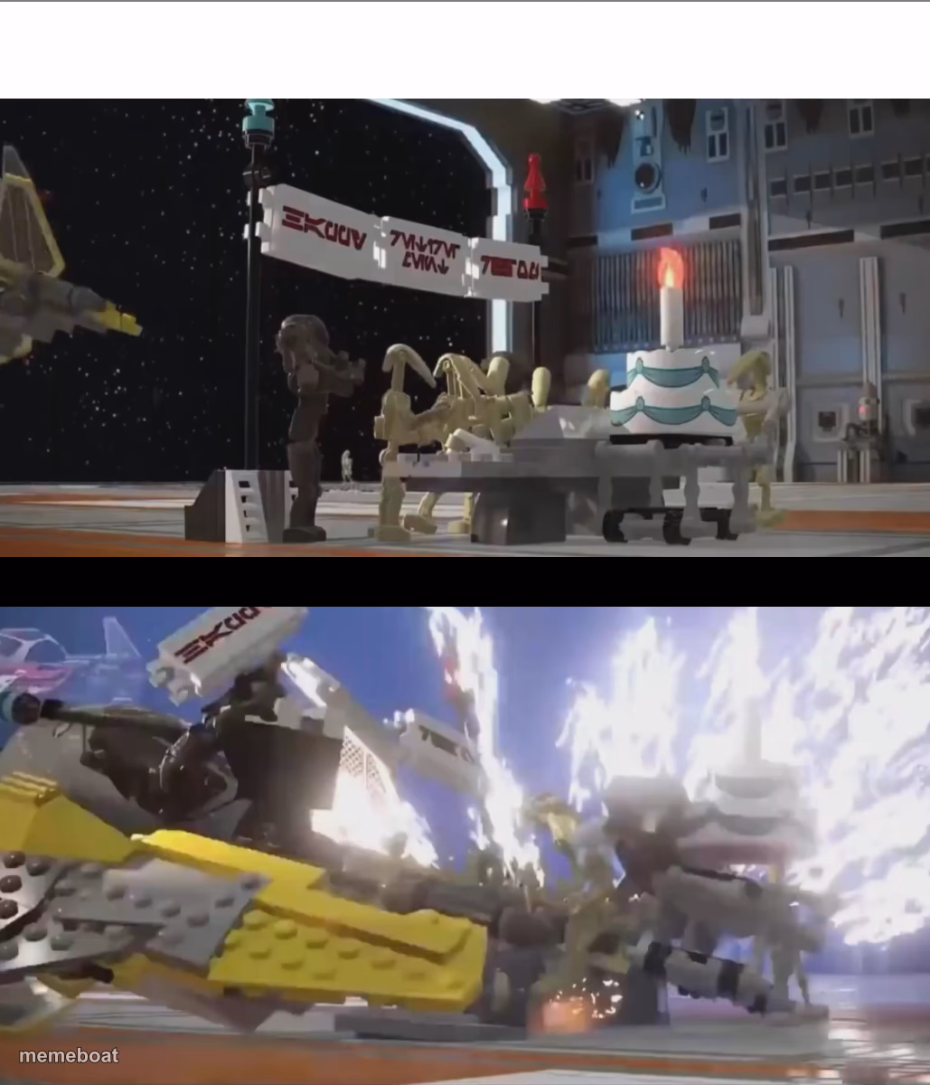 Moments before disaster (lego star wars the skywalker saga) - meme generator image preview