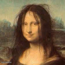 Monalisa messy hair meme - meme generator image preview