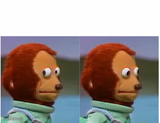 Monkey puppet looking away good quality