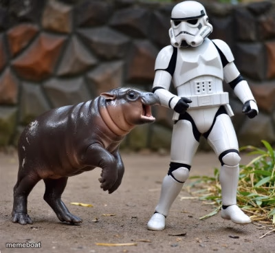 Moo Deng Star Wars - meme generator image preview