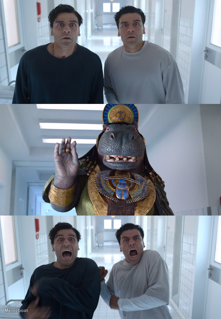 Moon Knight Hippo Fear Scream - meme generator image preview