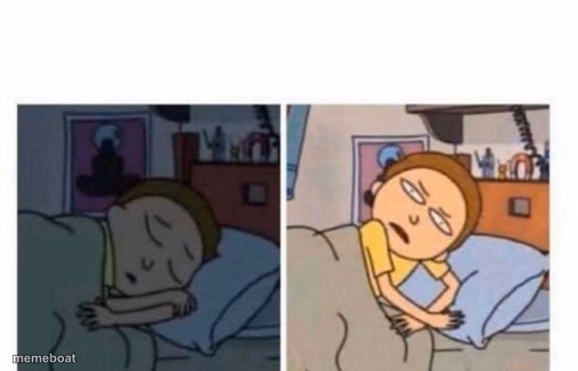 Morty waking up - meme generator image preview