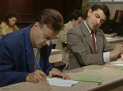 Mr bean copying - meme generator image preview