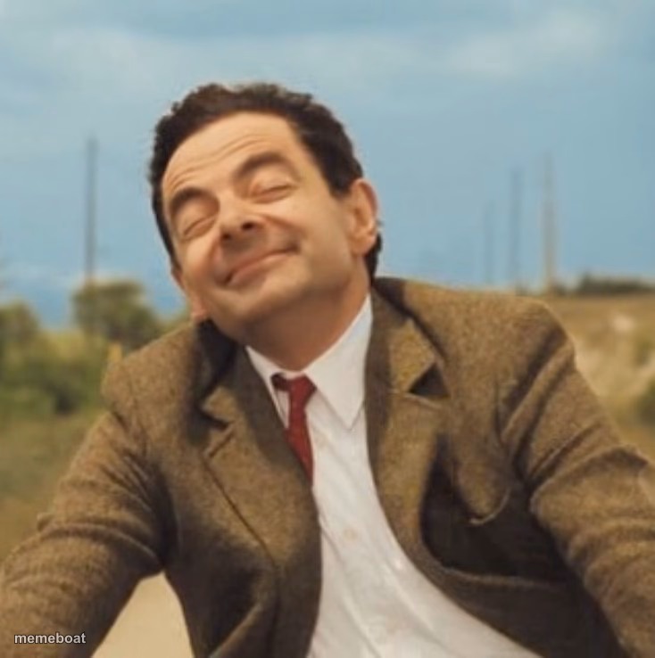 Mr Bean Happy face - meme generator image preview