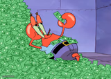 mr crab on money bath