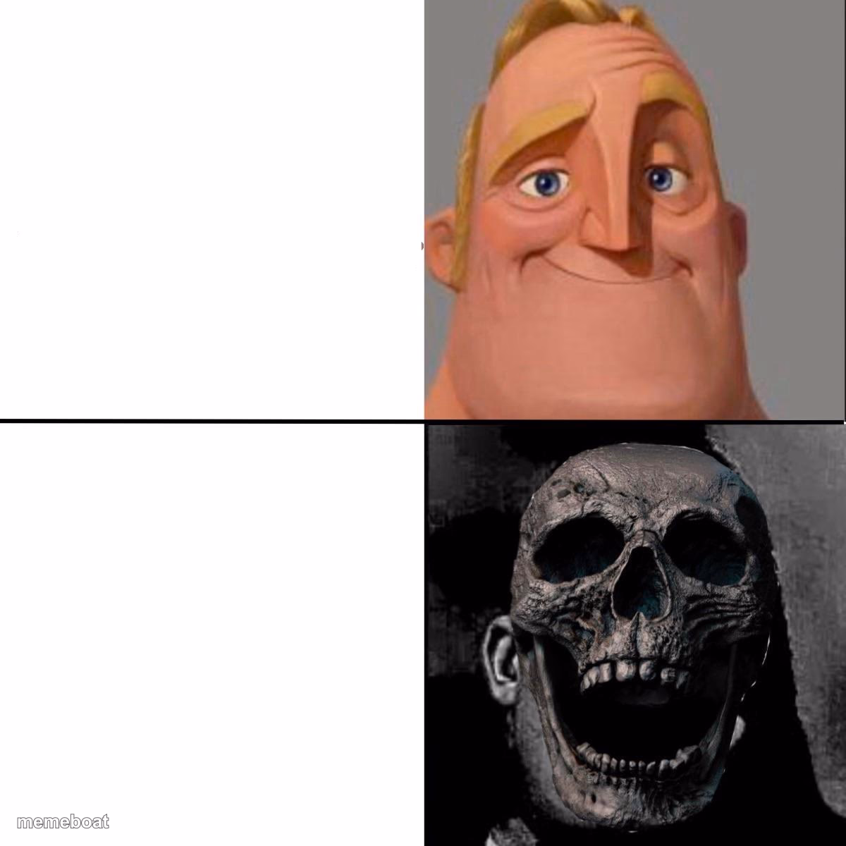 Mr Incredible and dead mr incredible - meme generator image preview