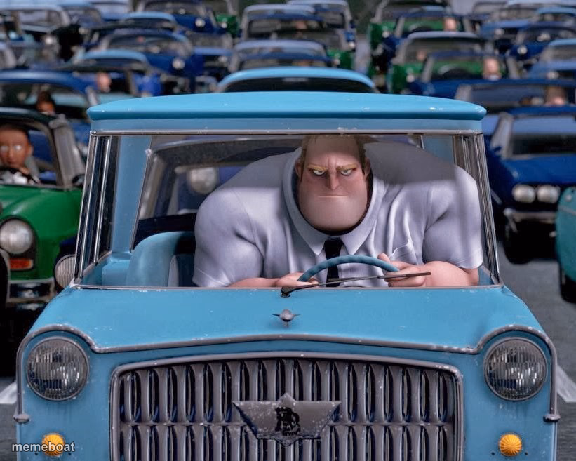 Mr. Incredible Small Car - meme generator image preview