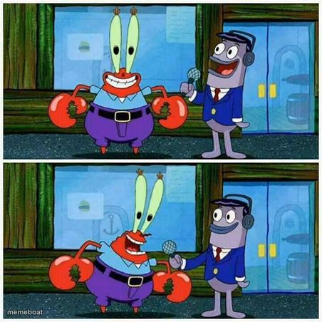 Mr Krabs Interview Money - meme generator image preview