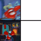Mr. Krabs Panic vs Calm