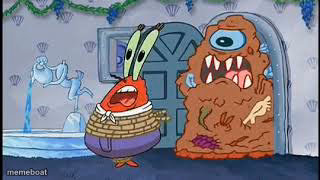 Mr. Krabs running from the appetizer - meme generator image preview