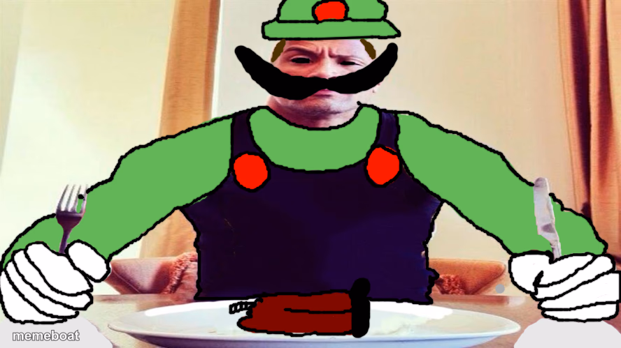Mr L eating Mario's Corpse - meme generator image preview