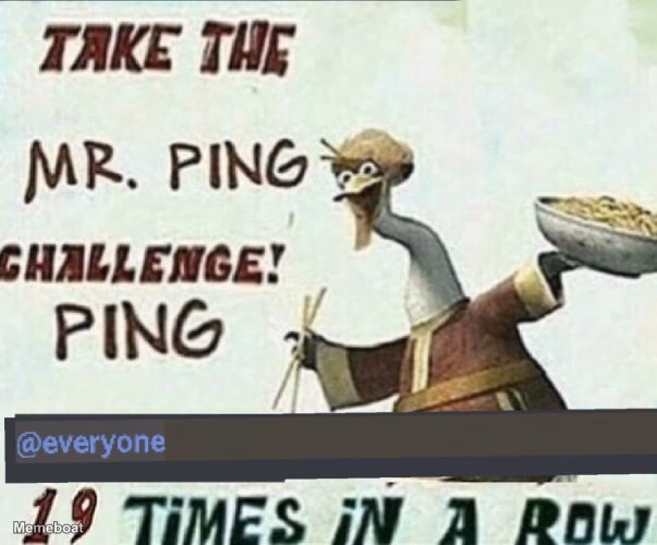 Mr. Ping Challenge - meme generator image preview