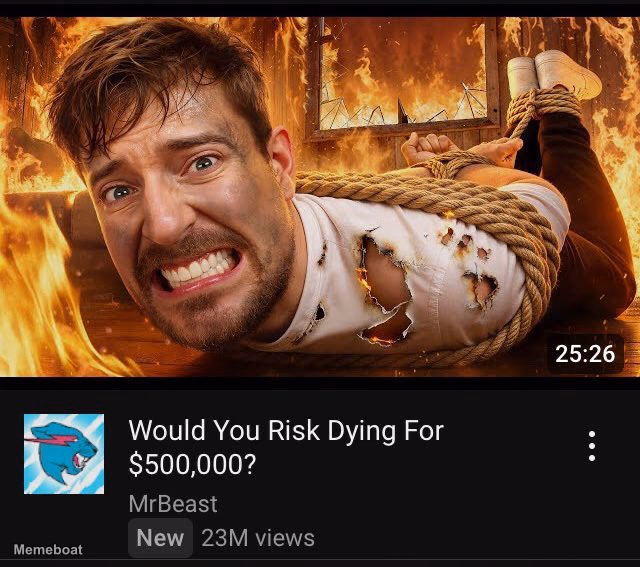 MrBeast YouTube Video Thumbnail - meme generator image preview