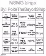 MSMG bingo by poke