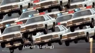 Multiple Police Cars Siren Blaring