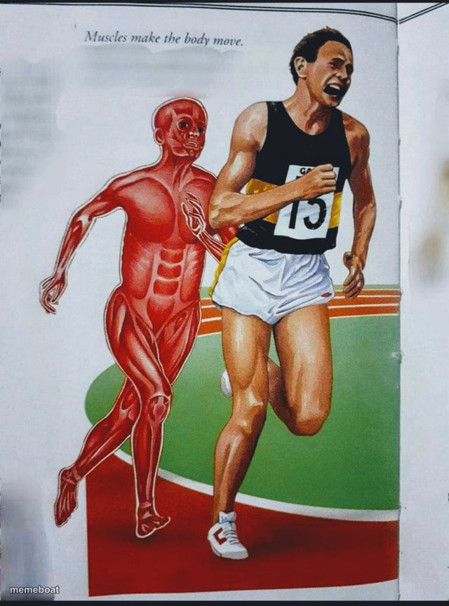 Muscle Man Chasing Runner - meme generator image preview