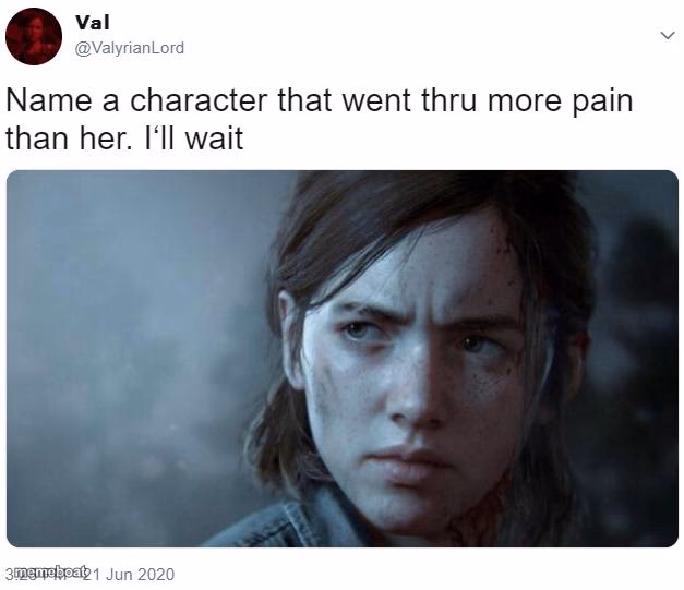 Name a character that went thru more pain than her. I'll wait - meme generator image preview