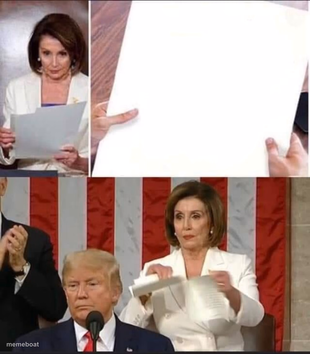 Nancy Pelosi tears speech - meme generator image preview