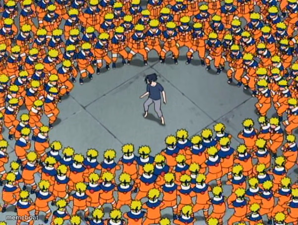 Naruto clone jutsu - meme generator image preview