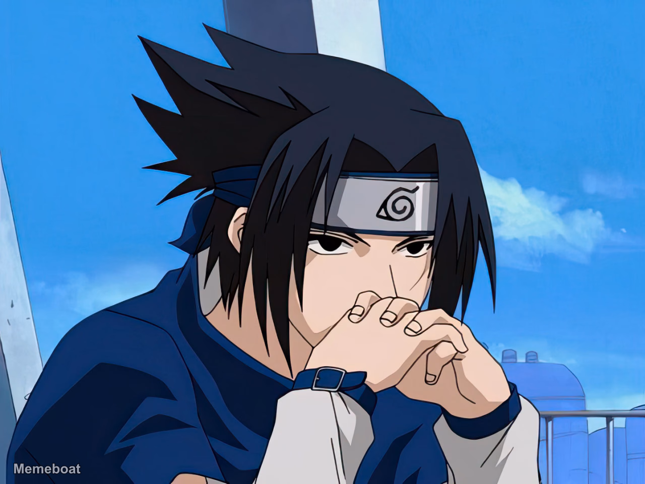 Naruto: Sasuke Uchiha Thinking - meme generator image preview