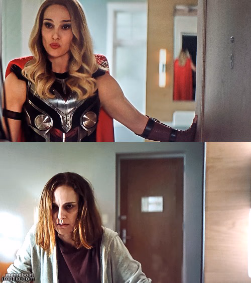 Natalie Portman Thor Night and Day - meme generator image preview