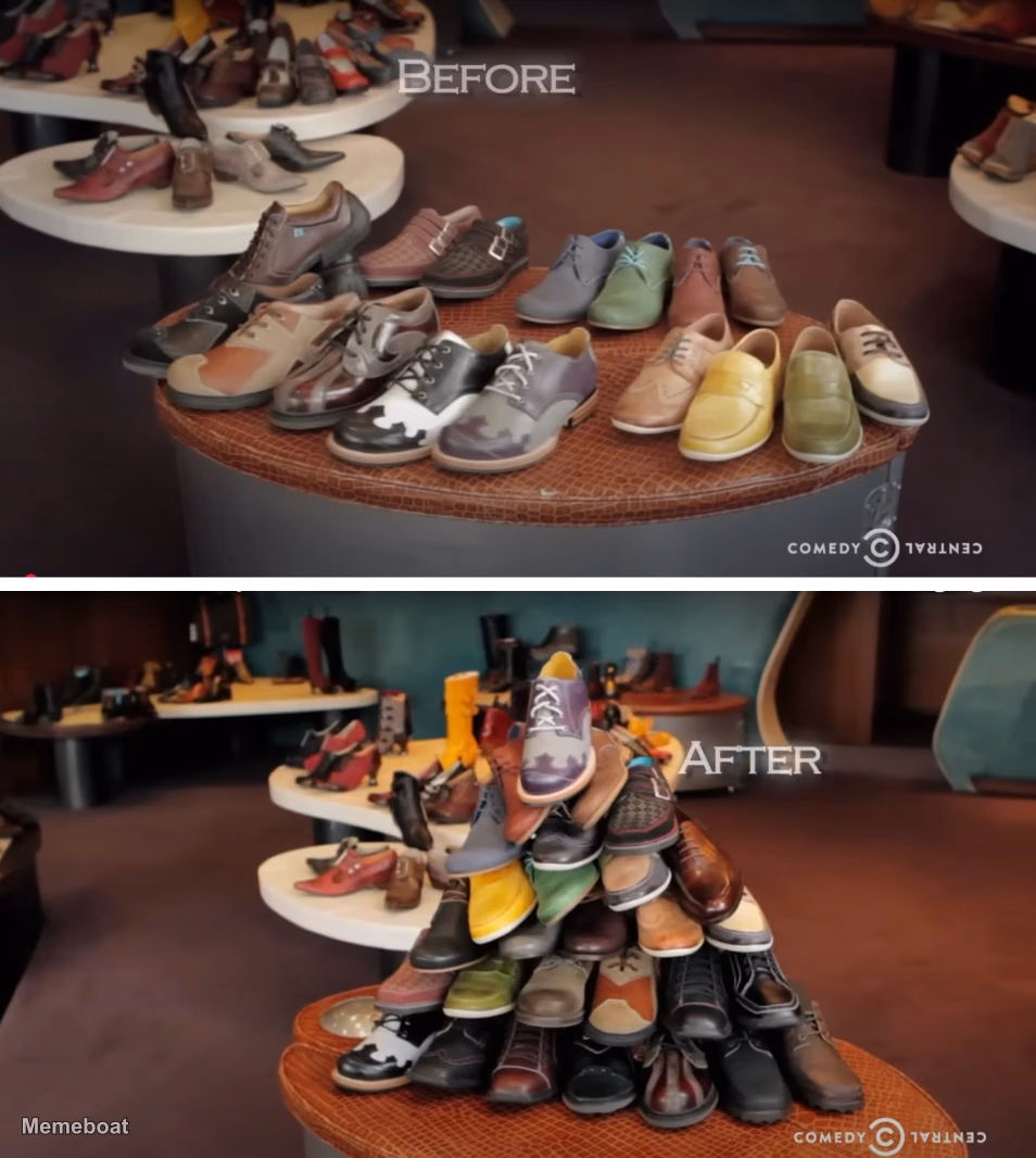 Nathan for You Shoe Pyramid - meme generator image preview