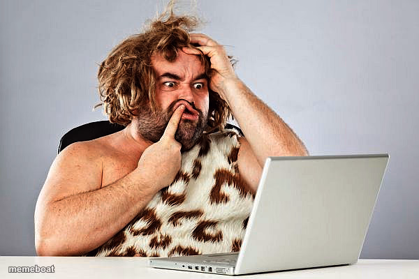 Neanderthal cave man Trumptard Trump voter - meme generator image preview