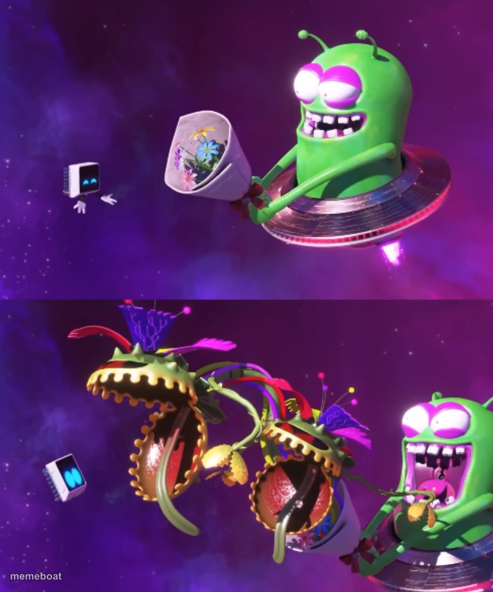 Nebulax trick Mothership's core with fake Flowers - meme generator image preview