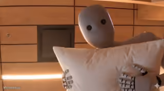 Neo Robot with a Pillow