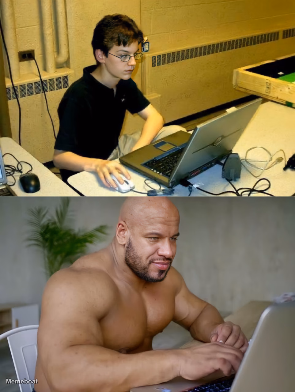 Nerd to Chad - meme generator image preview
