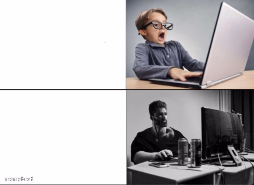 Nerd vs chad - meme generator image preview