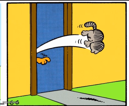Nermal gets kicked out - meme generator image preview