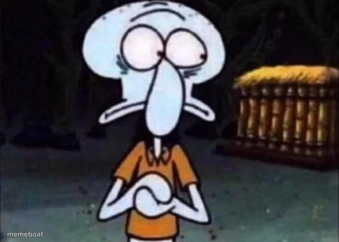 Nervous squidward - meme generator image preview