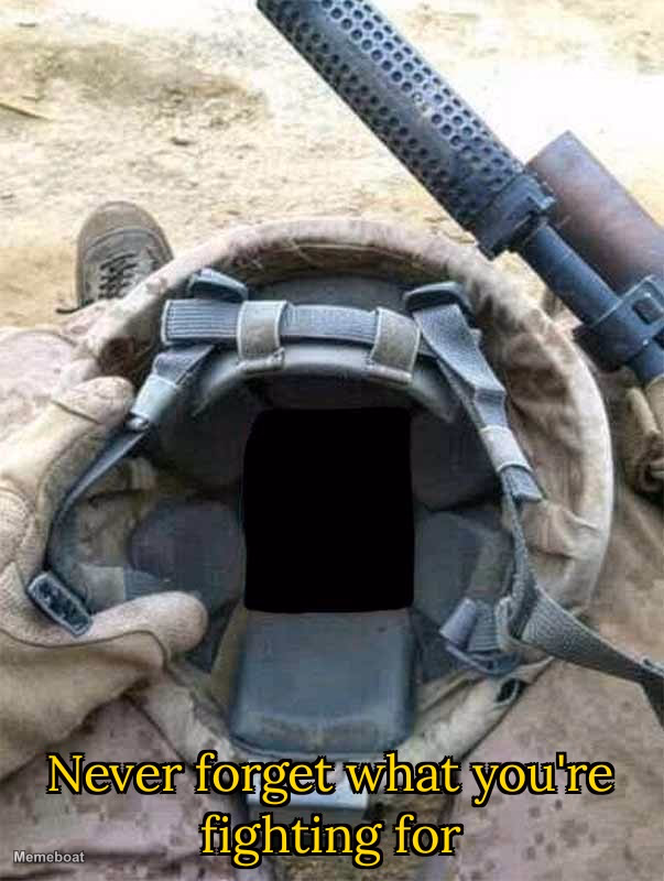 Never Forget What You're Fighting For - meme generator image preview