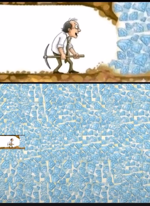 Never Give Up / Finding Treasure - meme generator image preview
