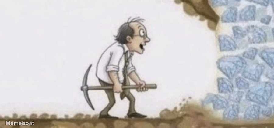 Never Give Up - Found Treasure - meme generator image preview