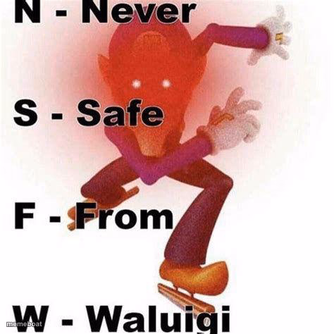 Never Safe From Waluigi - meme generator image preview