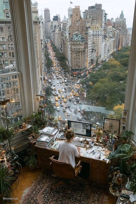 New York City Desk View - meme generator image preview