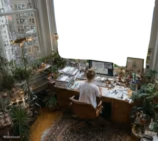 New York Office Room View Blank