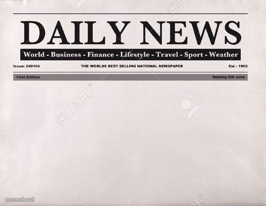 newspaper - meme generator image preview