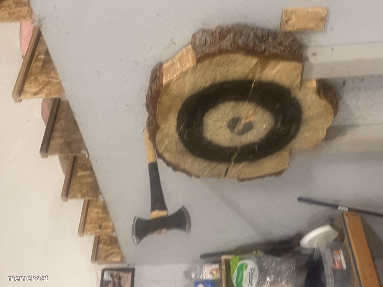 Axe Throw Near Miss - meme generator image preview